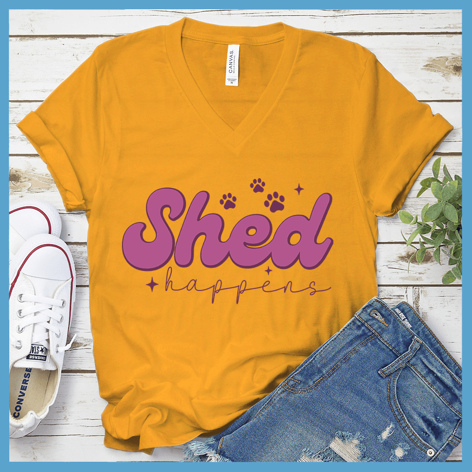 Shed Happens Colored Prints V-Neck