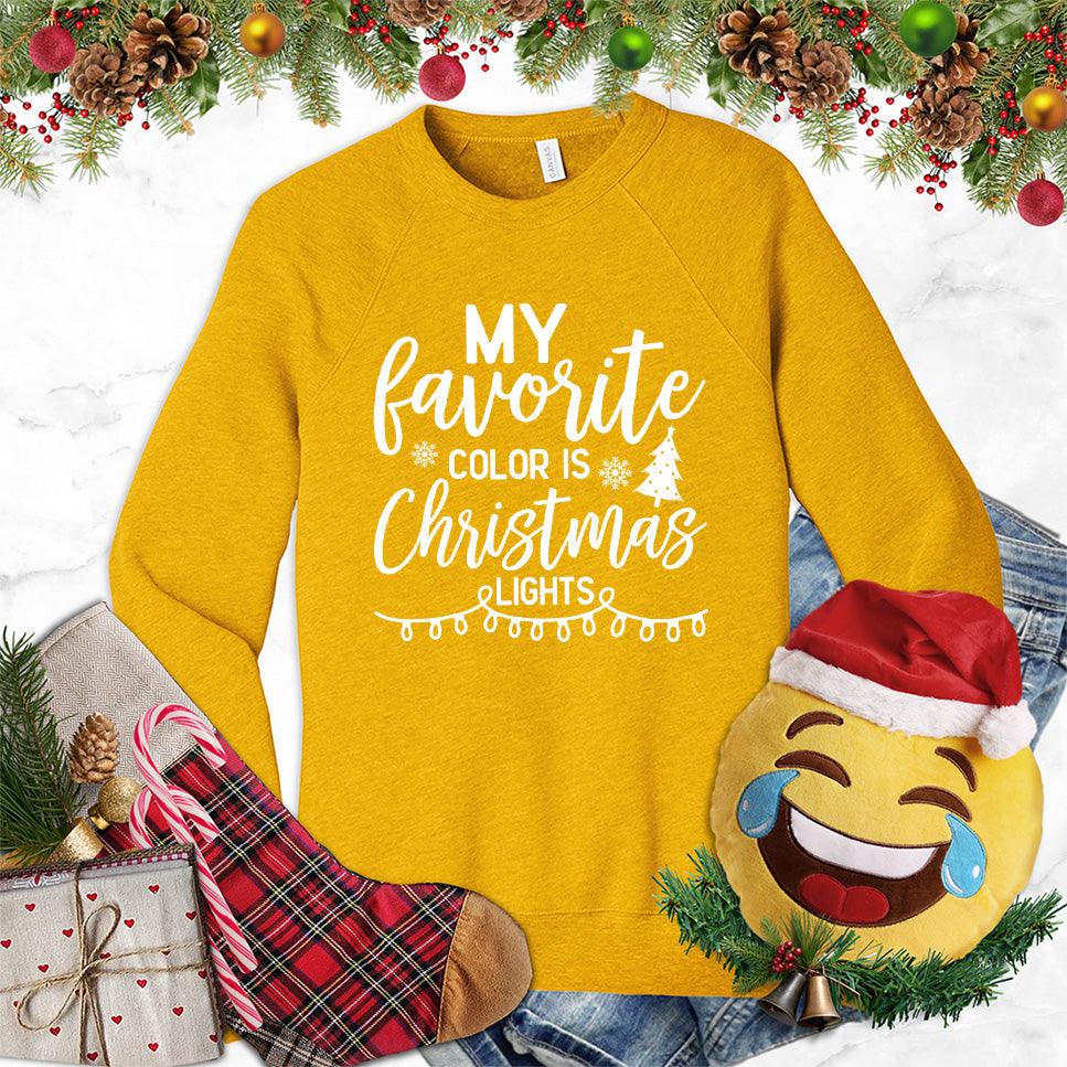 My Favorite Color Is Christmas Lights Version 2 Sweatshirt - Brooke & Belle