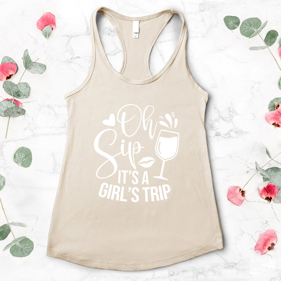 Oh Sip It's A Girl's Trip Tank Top