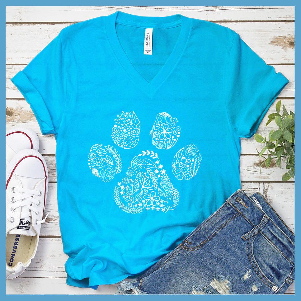 Floral Paw V-Neck - Brooke & Belle