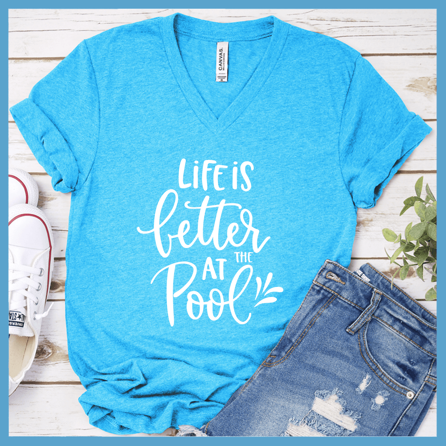 Life Is Better At The Pool V-neck - Brooke & Belle