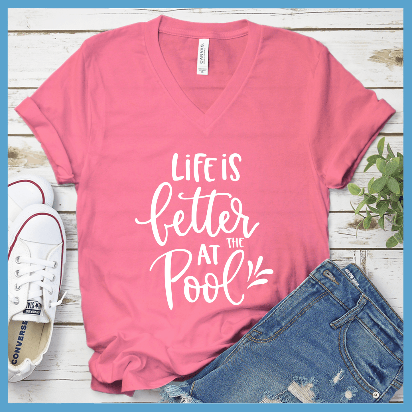 Life Is Better At The Pool V-neck - Brooke & Belle