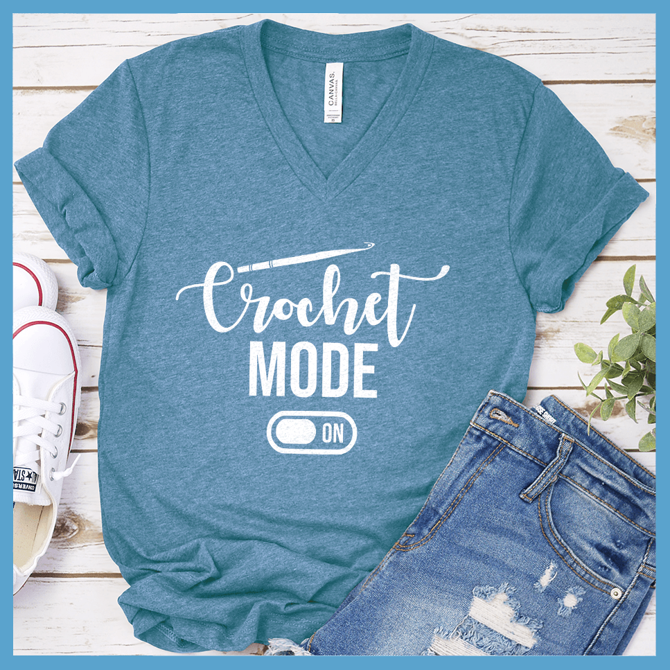 Crochet Mode On V-Neck - Accented Hook Edition - Brooke & Belle