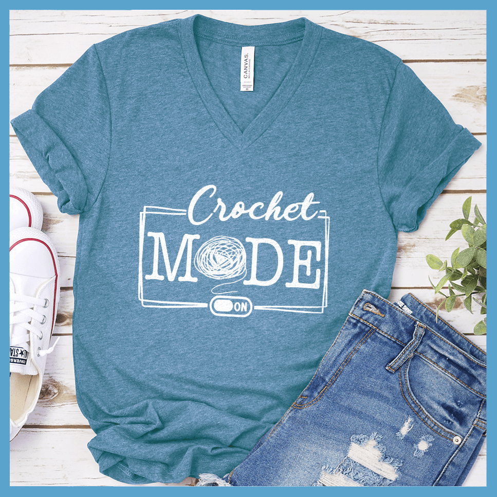 Crochet Mode On V-Neck - Yarn Mode Edition