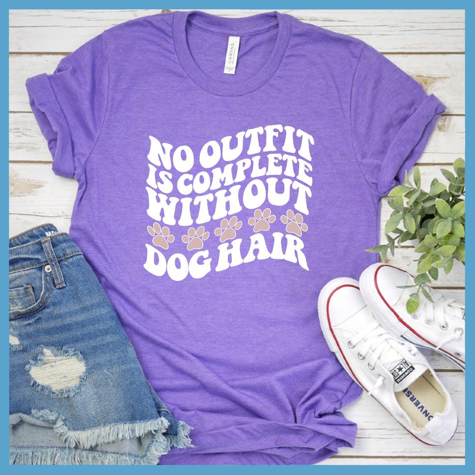 No Outfit Is Complete Without Dog Hair Colored Print T-Shirt