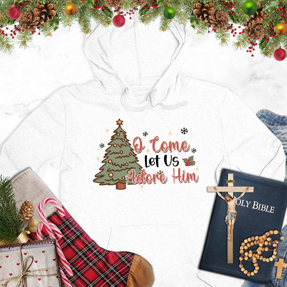 O Come Let Us Adore Him Colored Edition Hoodie - Brooke & Belle