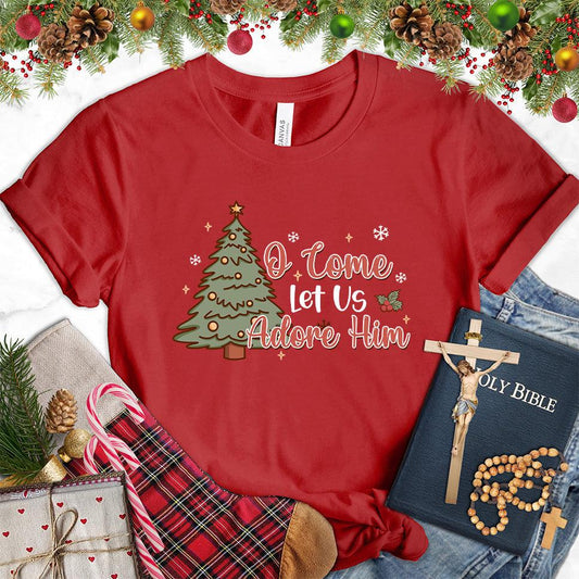 O Come Let Us Adore Him Colored Edition T-Shirt - Brooke & Belle