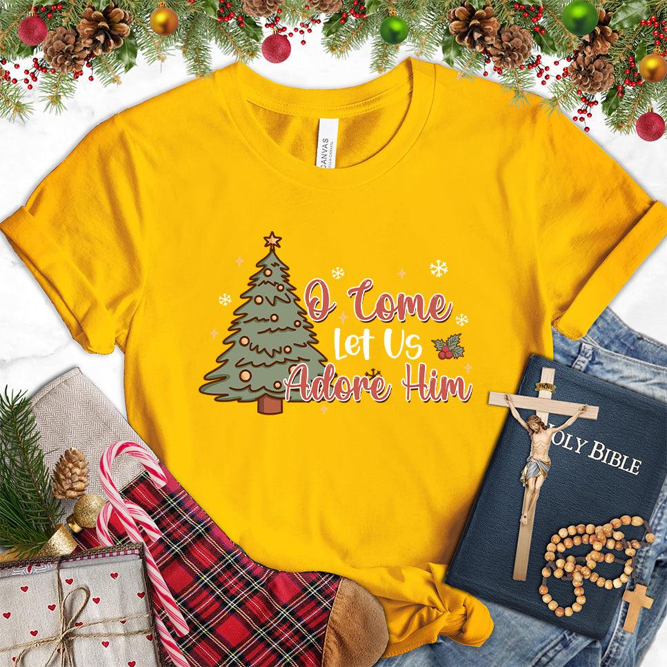 O Come Let Us Adore Him Colored Edition T-Shirt - Brooke & Belle