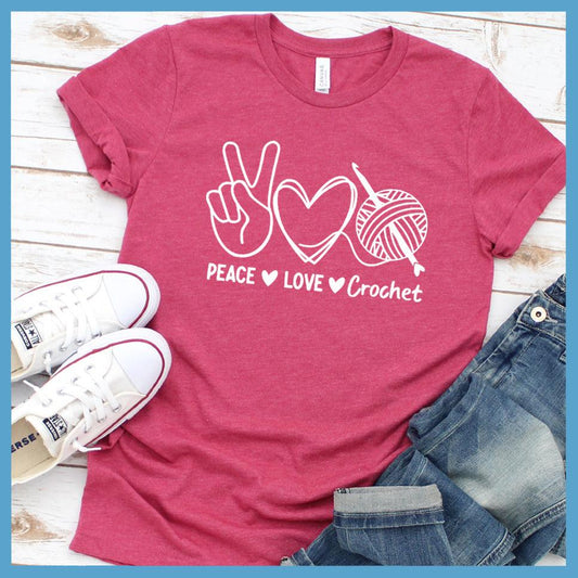 Peace Love Crochet T-Shirt - Brooke & Belle