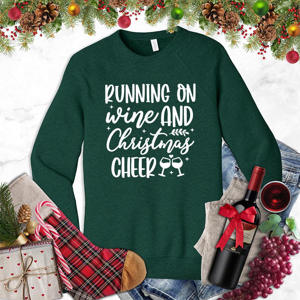 Running On Wine And Christmas Cheer Sweatshirt - Brooke & Belle