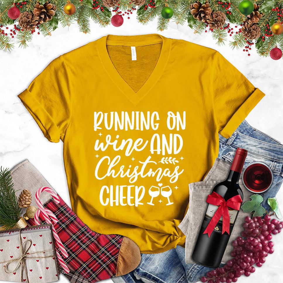 Running On Wine And Christmas Cheer V-Neck - Brooke & Belle