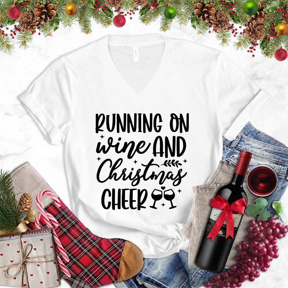 Running On Wine And Christmas Cheer V-Neck - Brooke & Belle