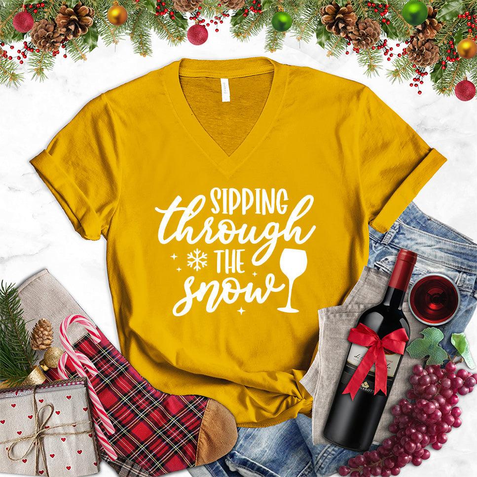 Sipping Through The Snow V-Neck - Brooke & Belle