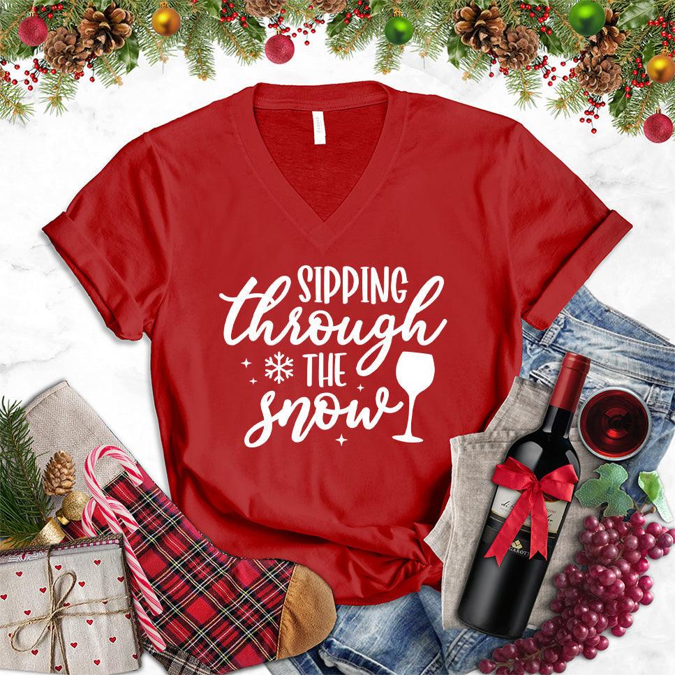 Sipping Through The Snow V-Neck - Brooke & Belle