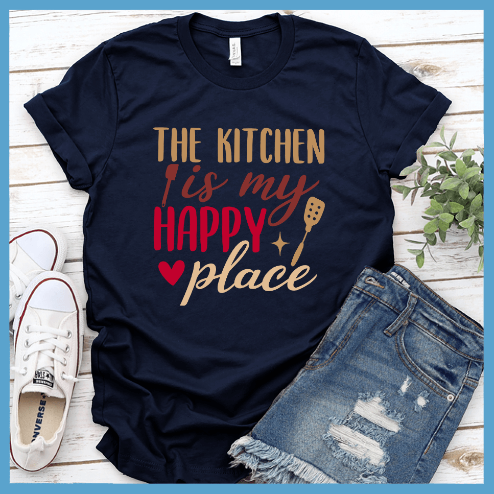 The Kitchen Is My Happy Place T-Shirt Colored Edition