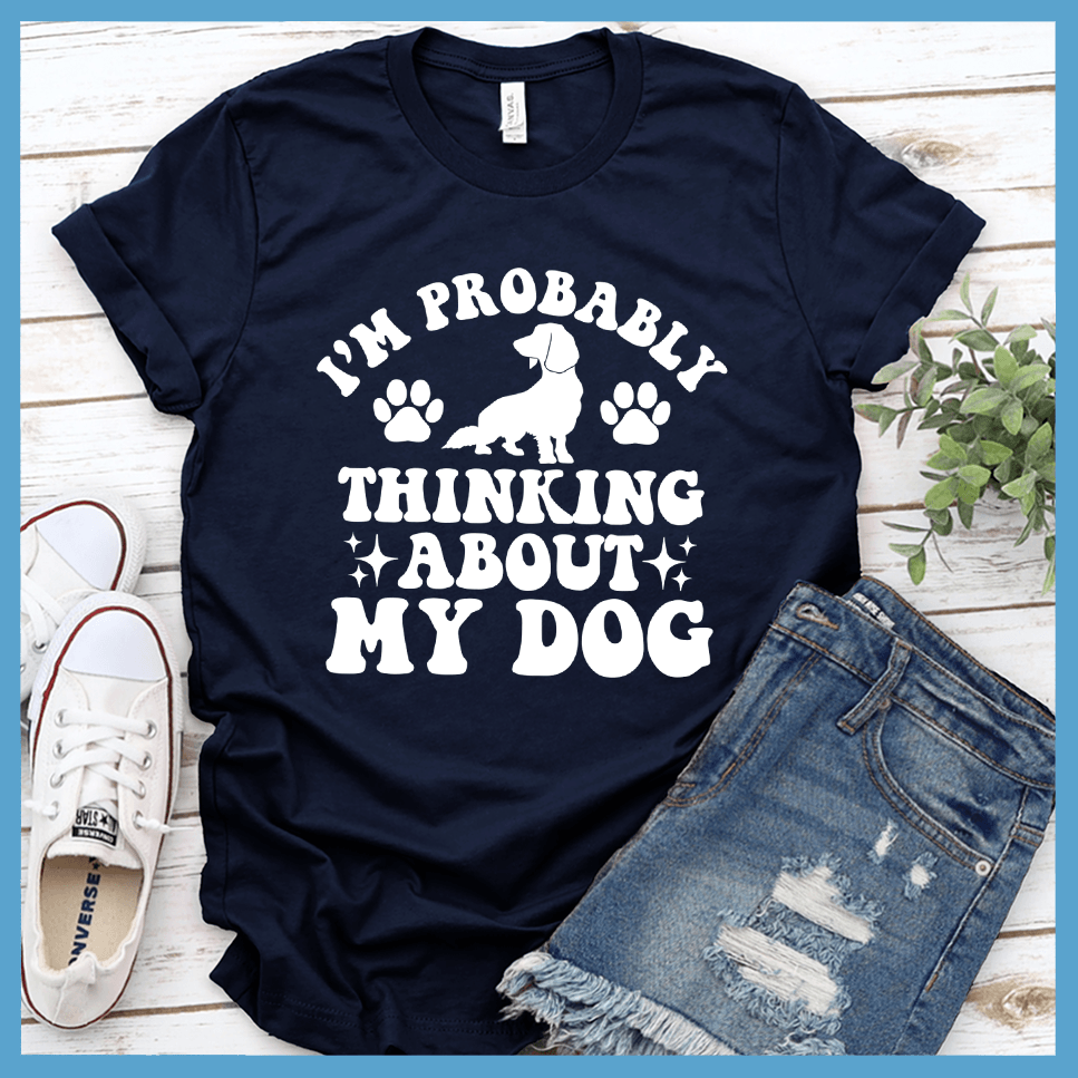 I'm Probably Thinking About My Dog Retro T-Shirt - Brooke & Belle
