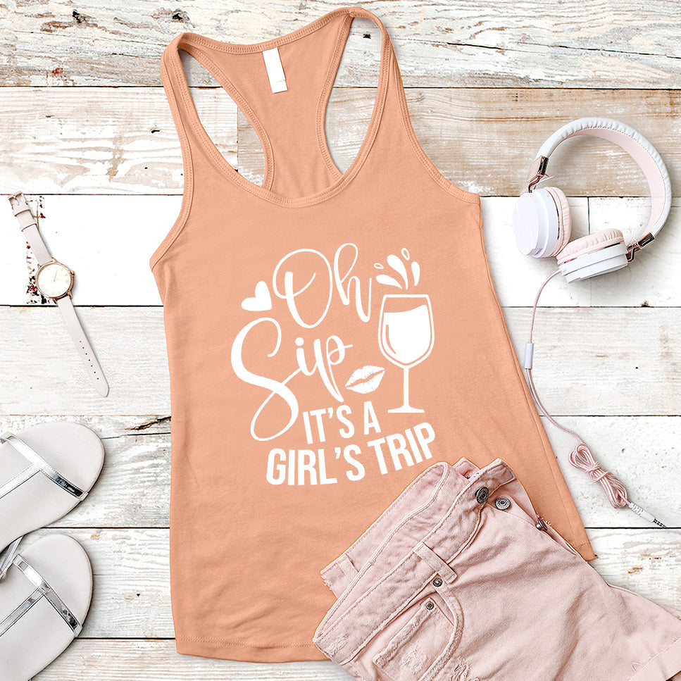 Oh Sip It's A Girl's Trip Tank Top