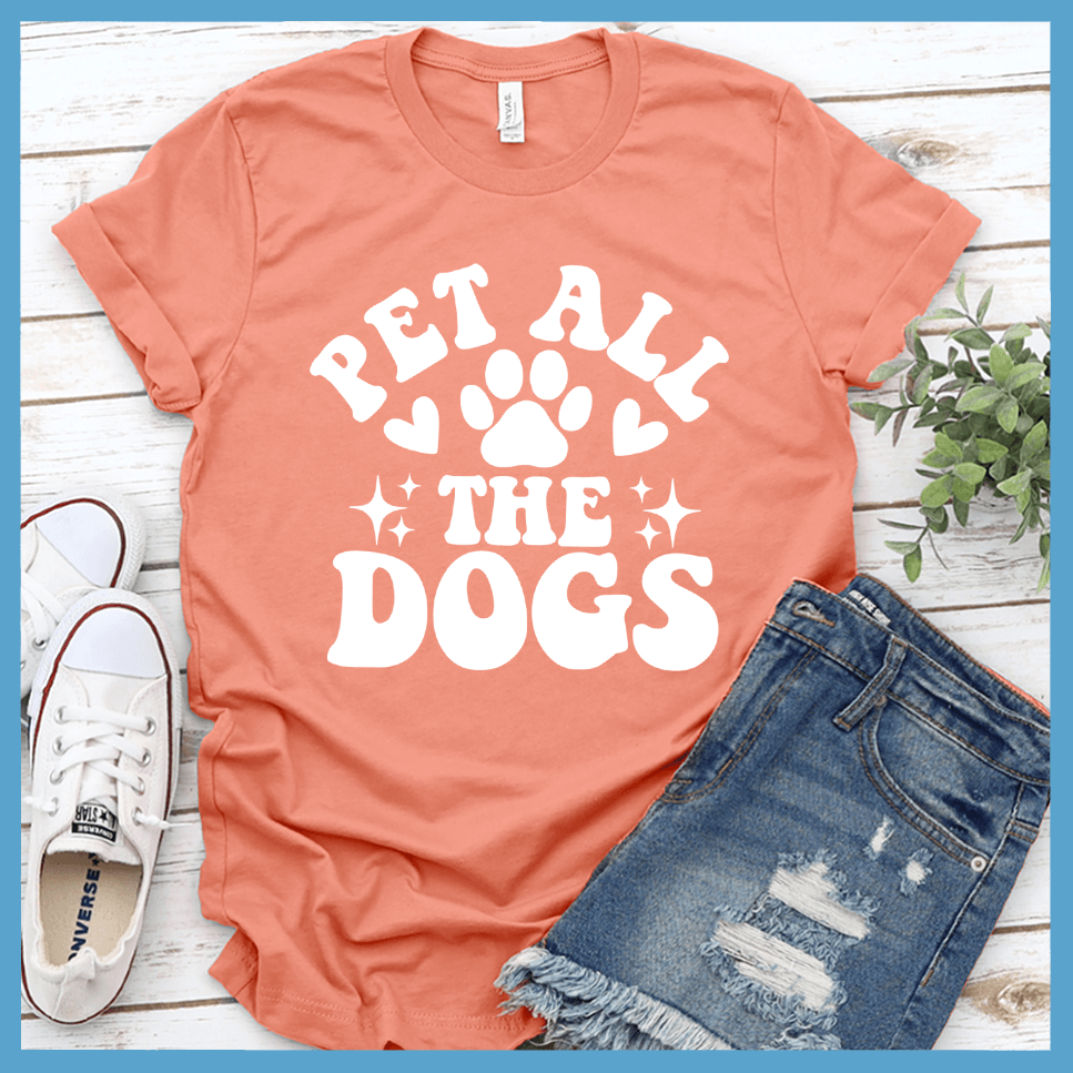 Pet All The Dogs Retro T-Shirt