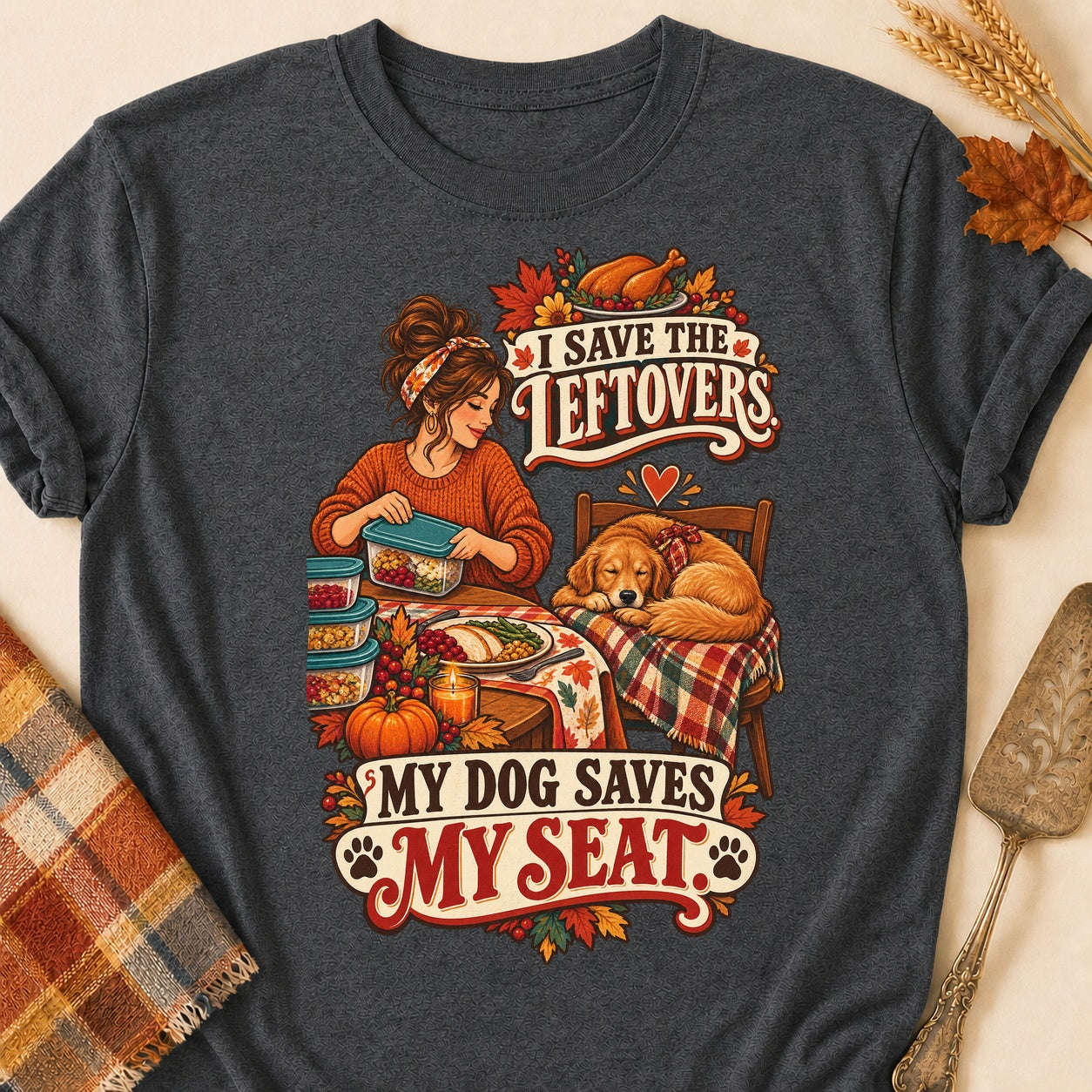 Saves My Seat T-shirt - Dark Heather - Brooke & Belle