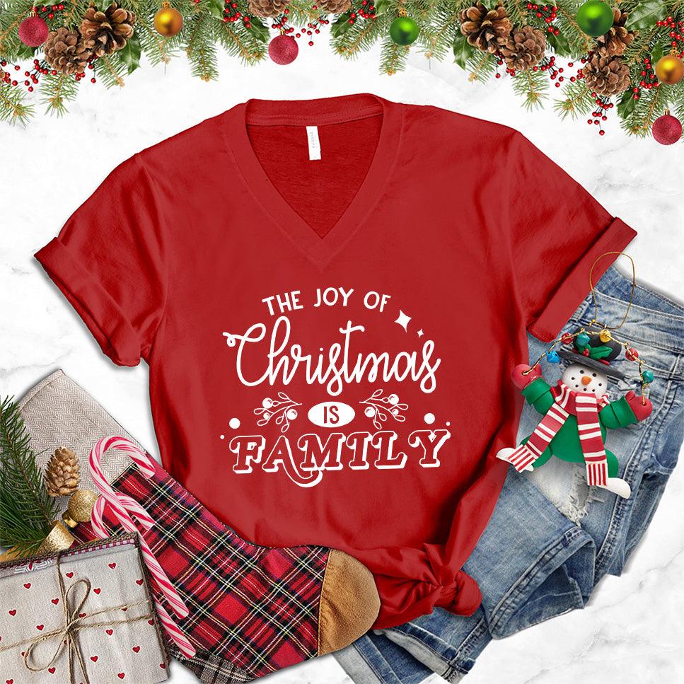 The Joy Of Christmas Is Family V-Neck - Brooke & Belle