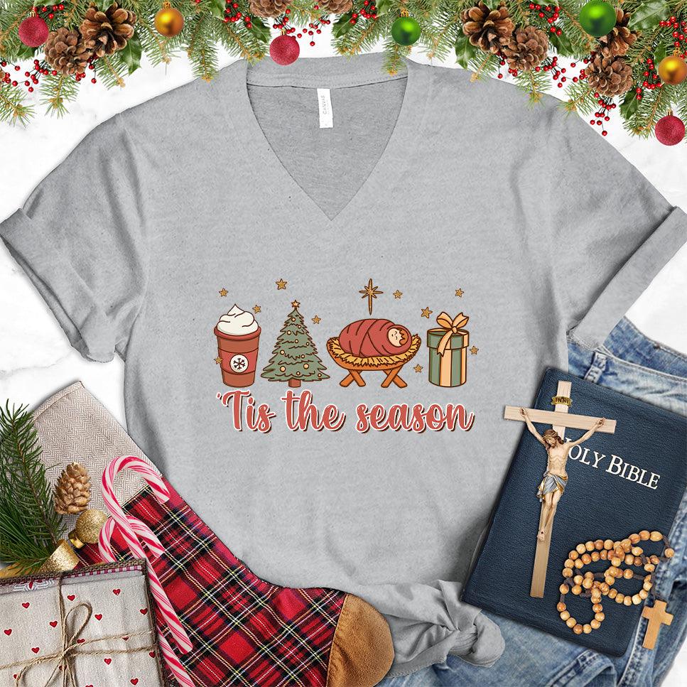 Tis The Season Christmas Colored Edition V-Neck - Brooke & Belle