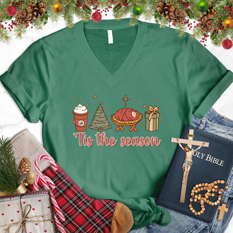 Tis The Season Christmas Colored Edition V-Neck - Brooke & Belle