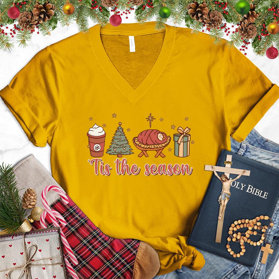 Tis The Season Christmas Colored Edition V-Neck - Brooke & Belle