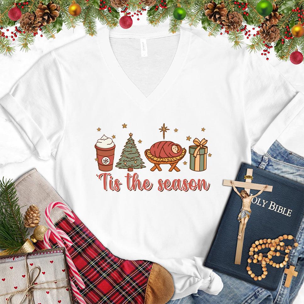 Tis The Season Christmas Colored Edition V-Neck - Brooke & Belle