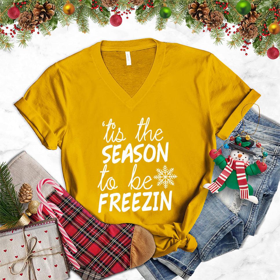 Tis The Season To Be Freezin Version 2 V-Neck - Brooke & Belle