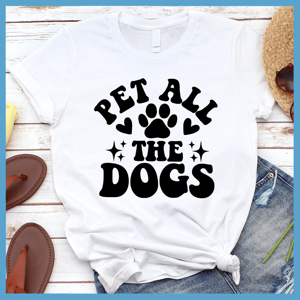 Pet All The Dogs Retro T-Shirt