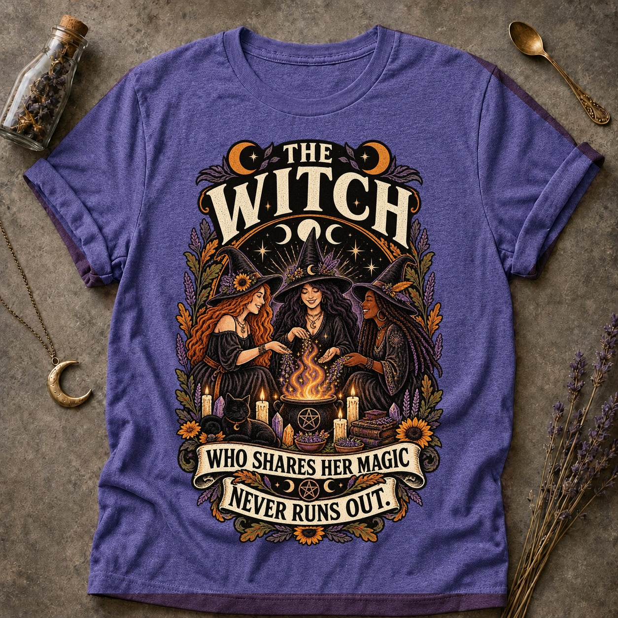Never Runs Out T-shirt - Heather Purple - Brooke & Belle