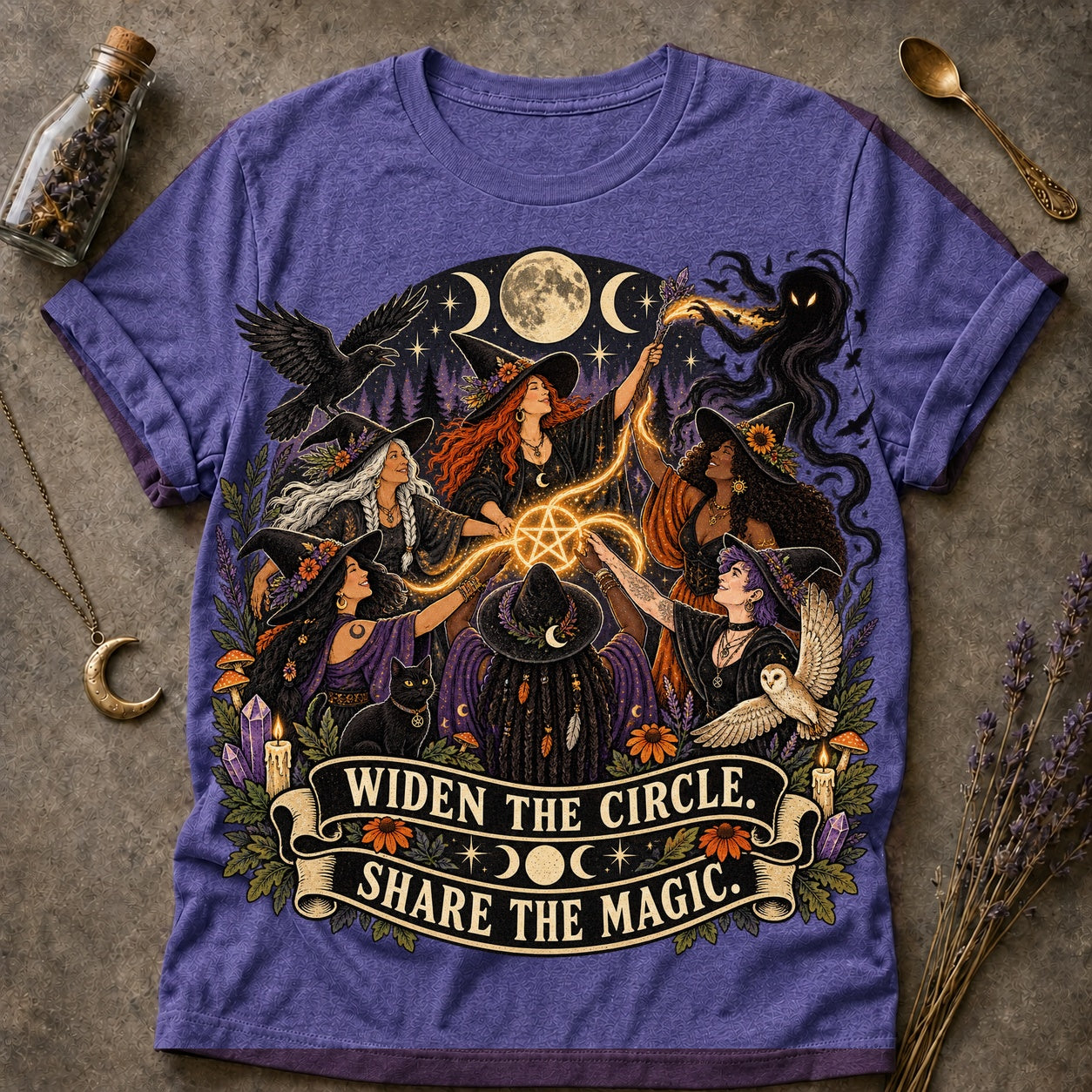 Widen The Circle T-shirt - Heather Purple - Brooke & Belle