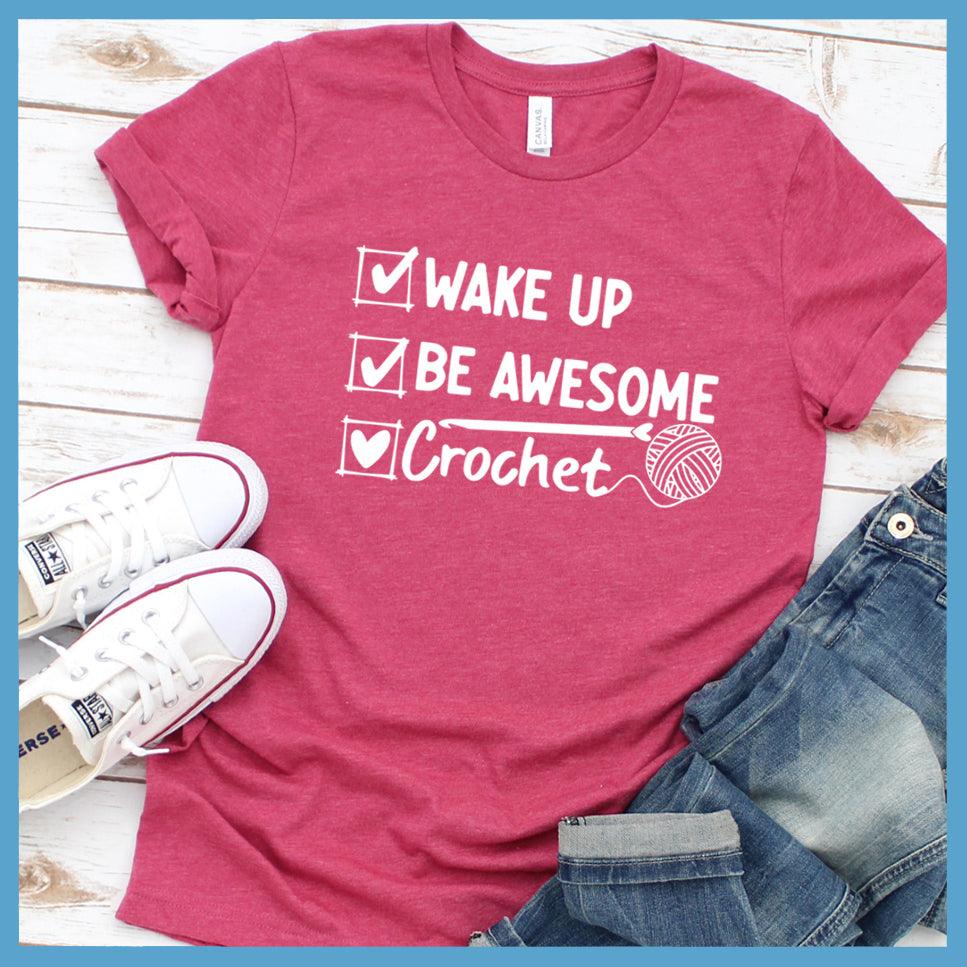 Wake Up Be Awesome Crochet T-Shirt