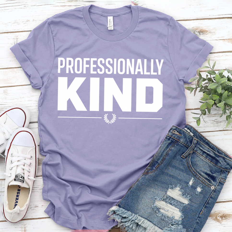Professionally Kind T-Shirt - Dark Lavender - Brooke & Belle