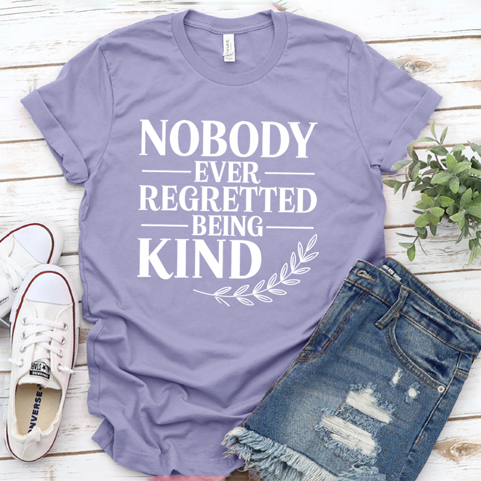 Nobody Ever Regretted Being Kind T-Shirt - Dark Lavender - Brooke & Belle
