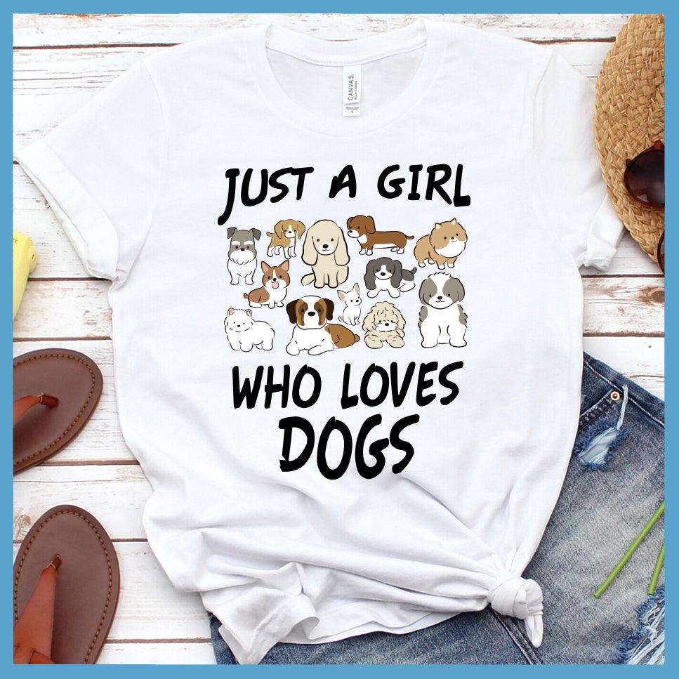 Just A Girl Who Loves Dogs Colored Print T-Shirt - Brooke & Belle