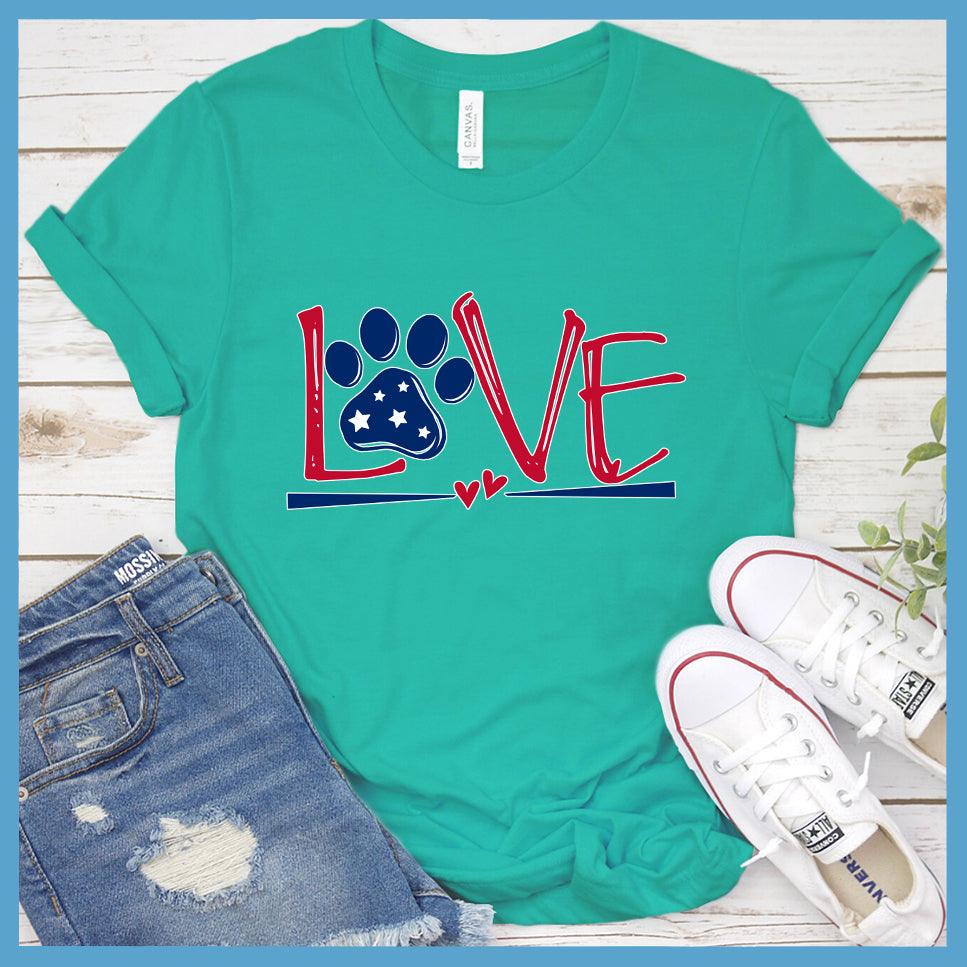 Dog Love Colored Print Version 2 T-Shirt - Brooke & Belle