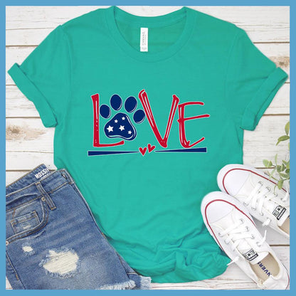 Dog Love Colored Print Version 2 T-Shirt - Brooke & Belle
