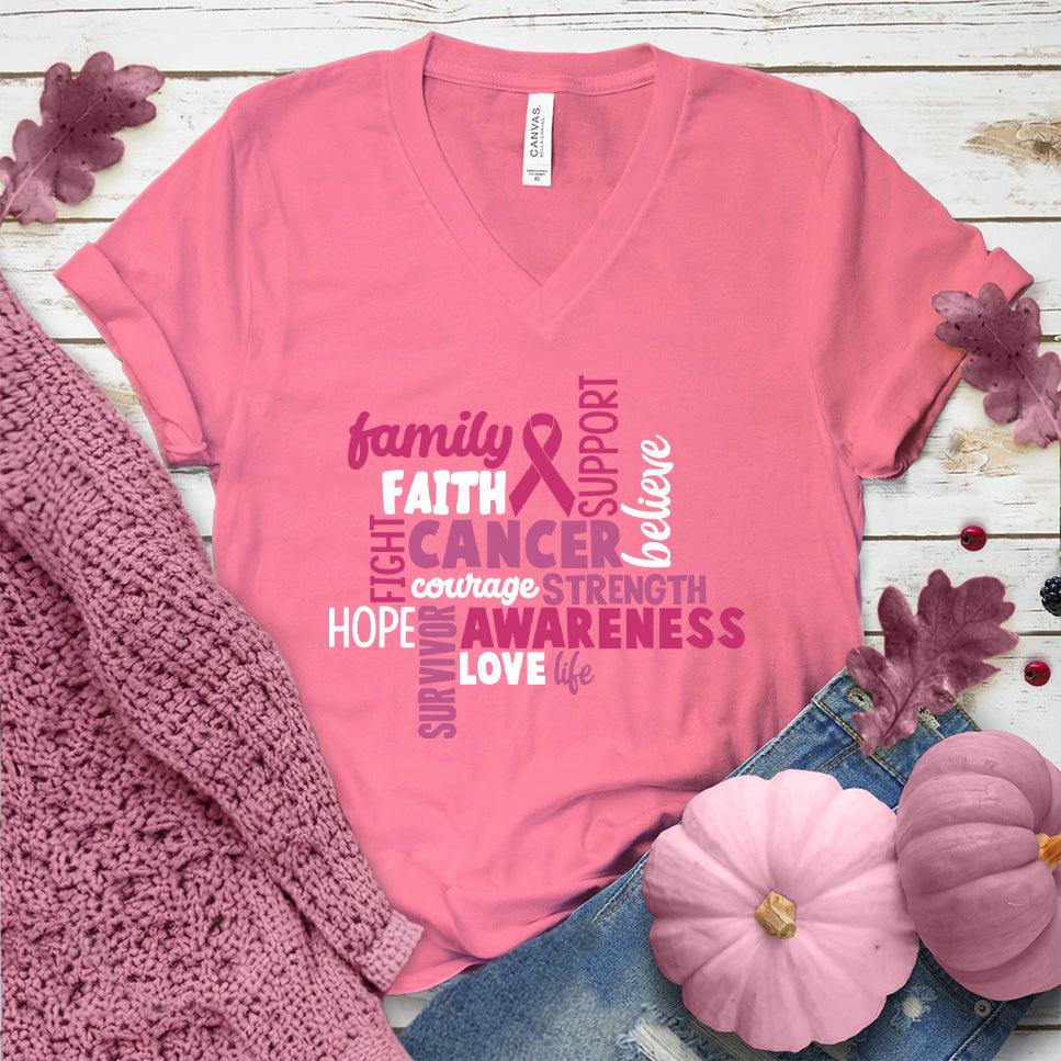 CANCER Awareness Colored Edition V-Neck - Brooke & Belle