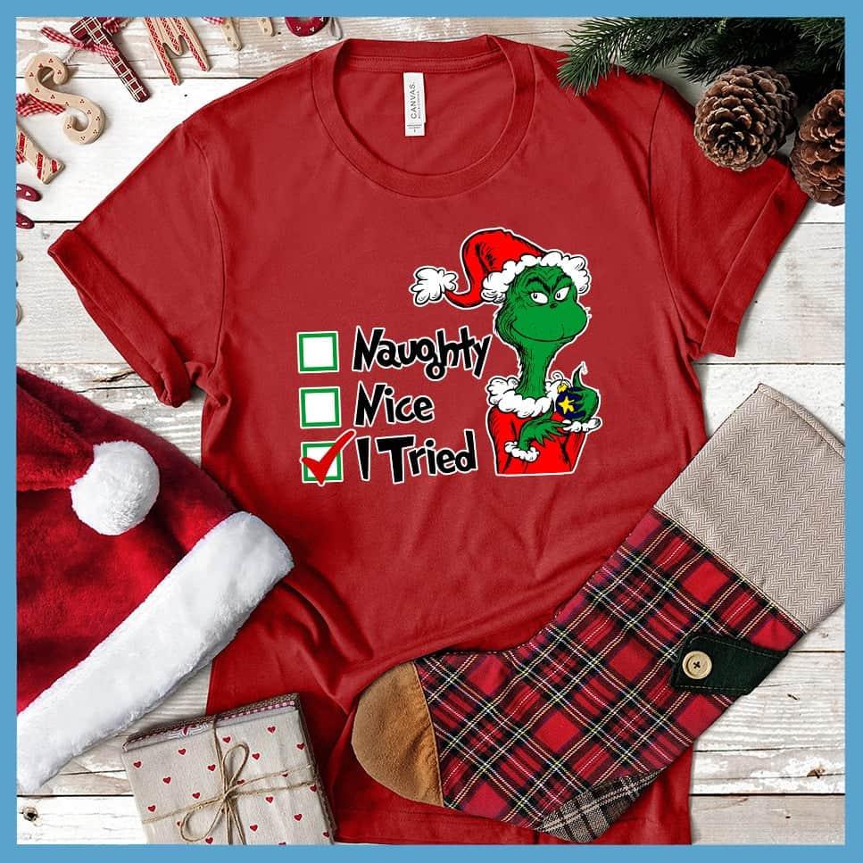I Tried Matching Christmas Family Colored Print T-Shirt - Brooke & Belle