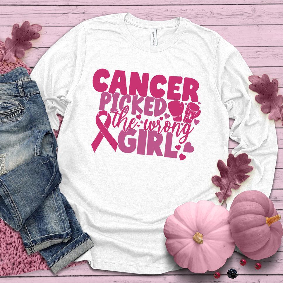Cancer Picked The Wrong Girl Colored Edition Long Sleeves - Brooke & Belle
