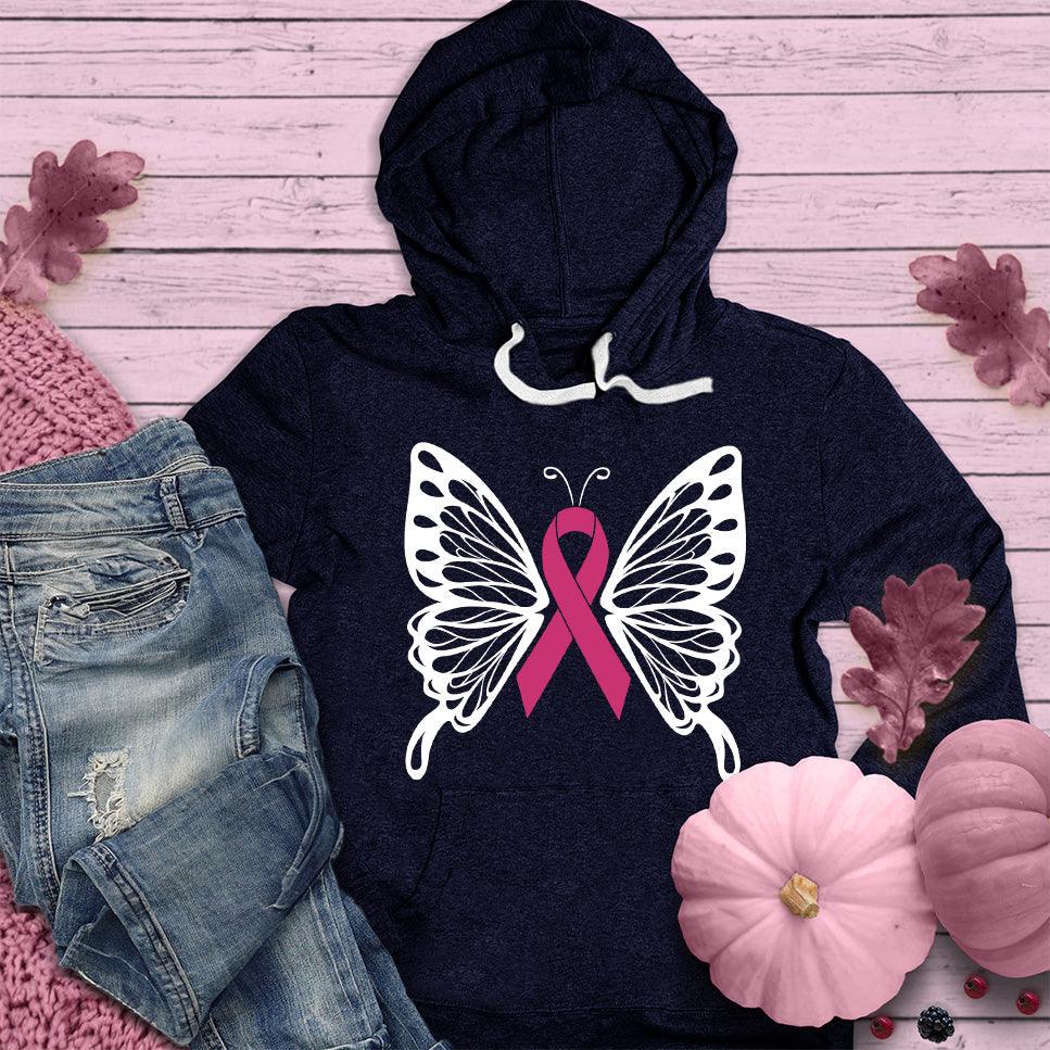 Cancer Ribbon Butterfly Colored Edition Hoodie - Brooke & Belle