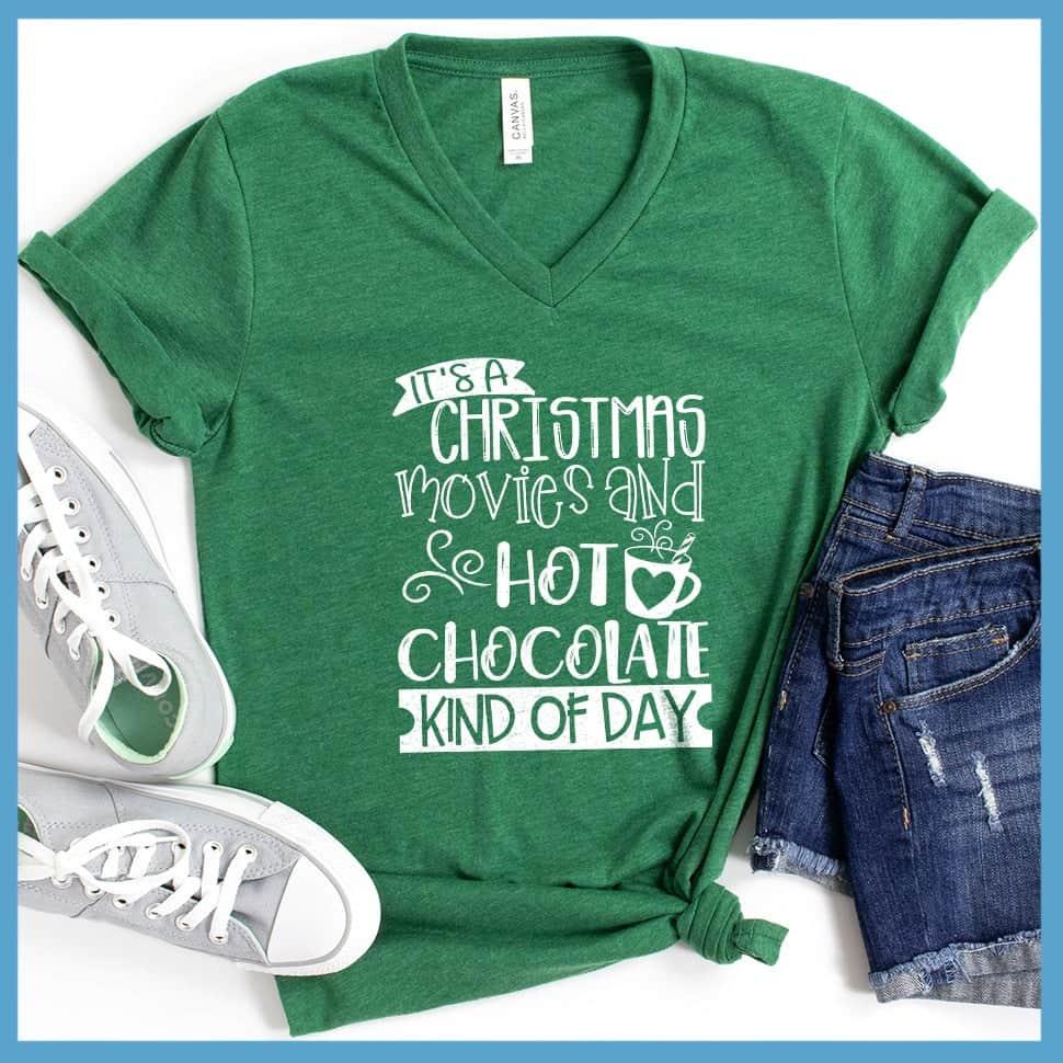 Christmas Movies And Hot Chocolate V-Neck - Brooke & Belle