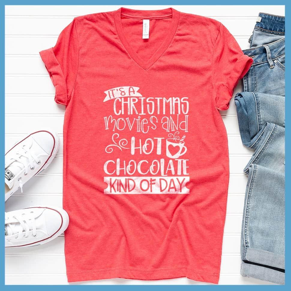 Christmas Movies And Hot Chocolate V-Neck - Brooke & Belle