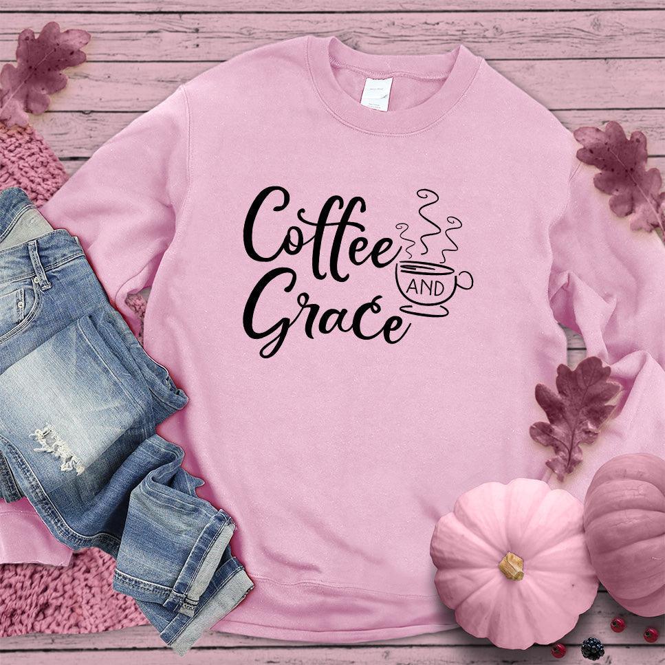 Coffee And Grace Sweatshirt Pink Edition - Brooke & Belle