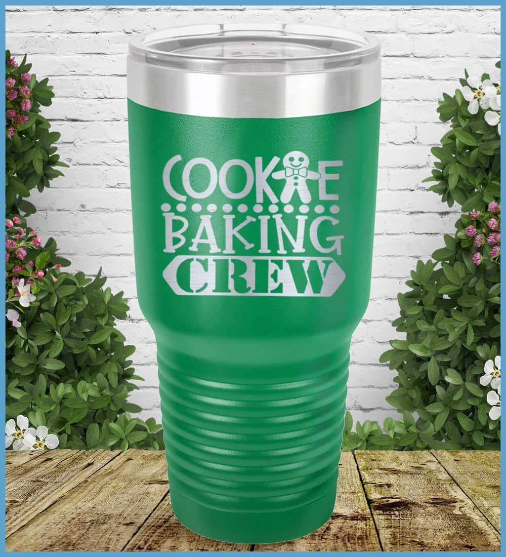 Cookie Baking Crew Tumbler Green - Illustrated Cookie Baking Crew tumbler with playful cookie character design