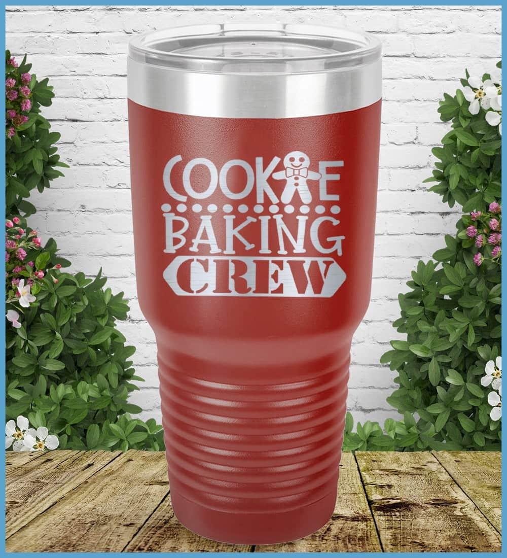Cookie Baking Crew Tumbler Maroon - Illustrated Cookie Baking Crew tumbler with playful cookie character design
