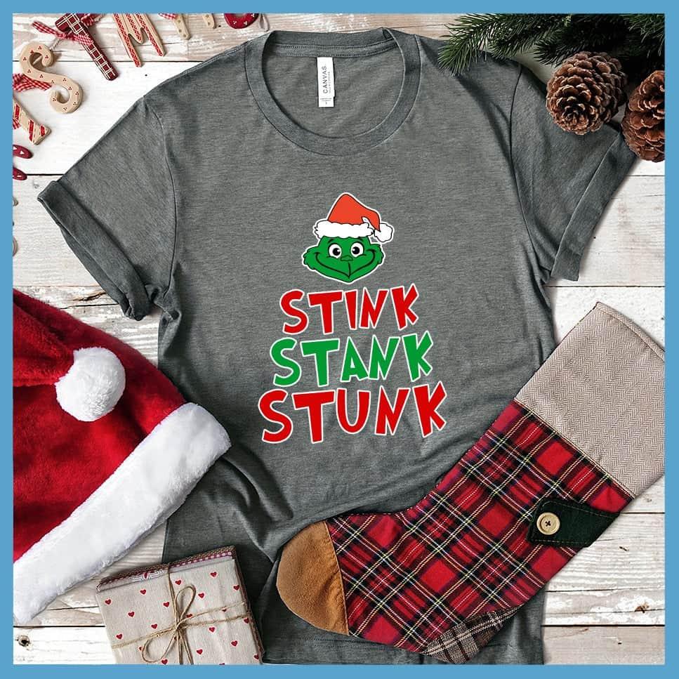 Stink Stank Stunk Matching Christmas Family Colored Print T-Shirt