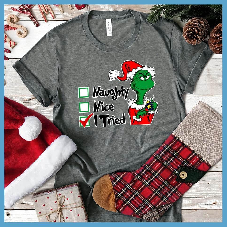 I Tried Matching Christmas Family Colored Print T-Shirt - Brooke & Belle