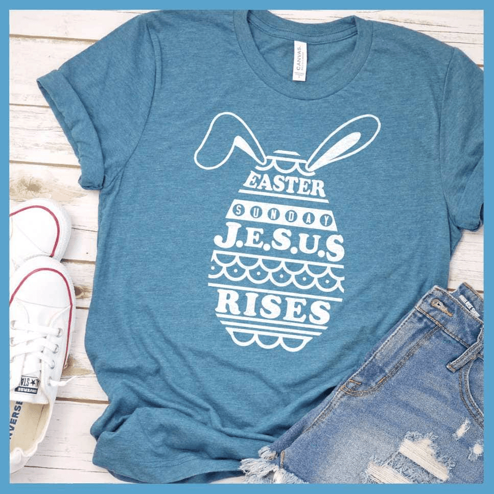 Jesus Rises - Easter Egg Bunny T-Shirt - Brooke & Belle